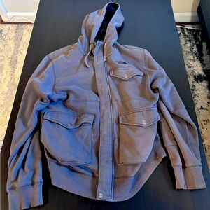 Gray Northface Heavy Winter Jacket Hoodie